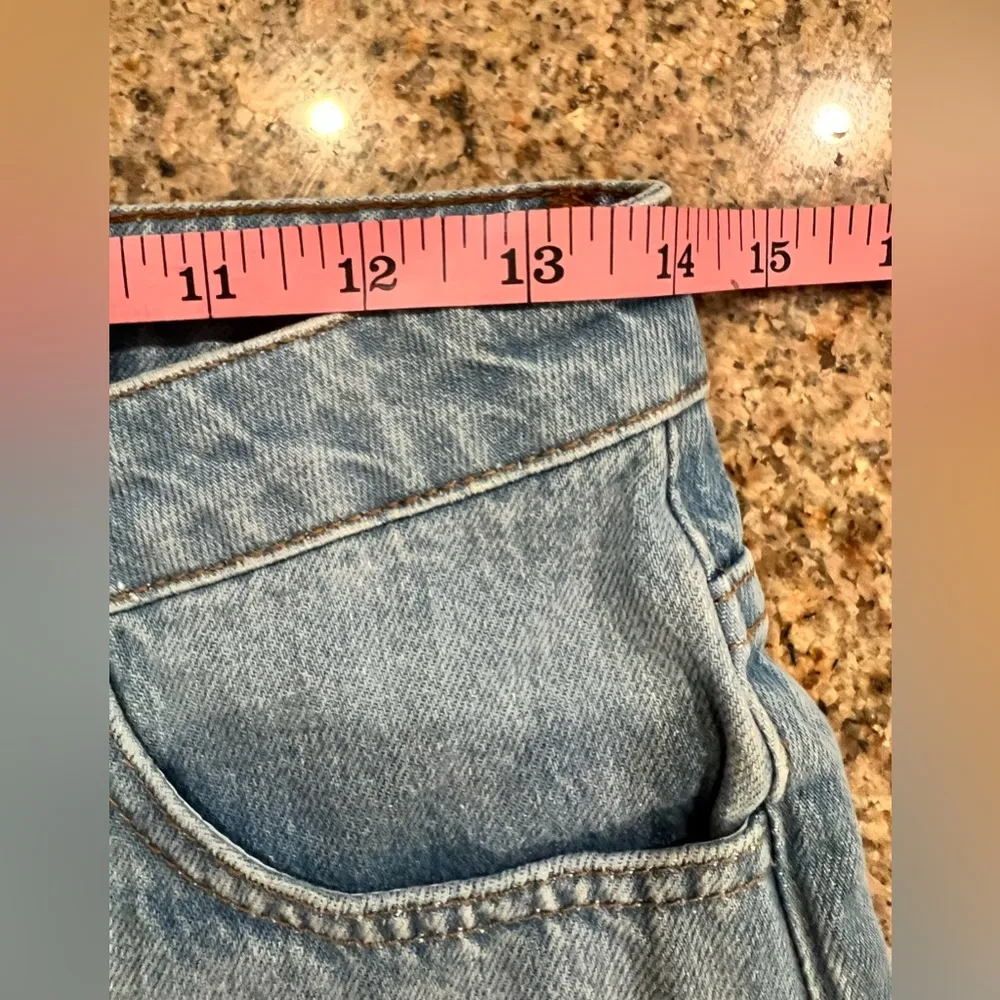 ONE TEASPOON Rollers Denim Short in Atlantis Size 26 NWT Low waist fringe hem - Image 5