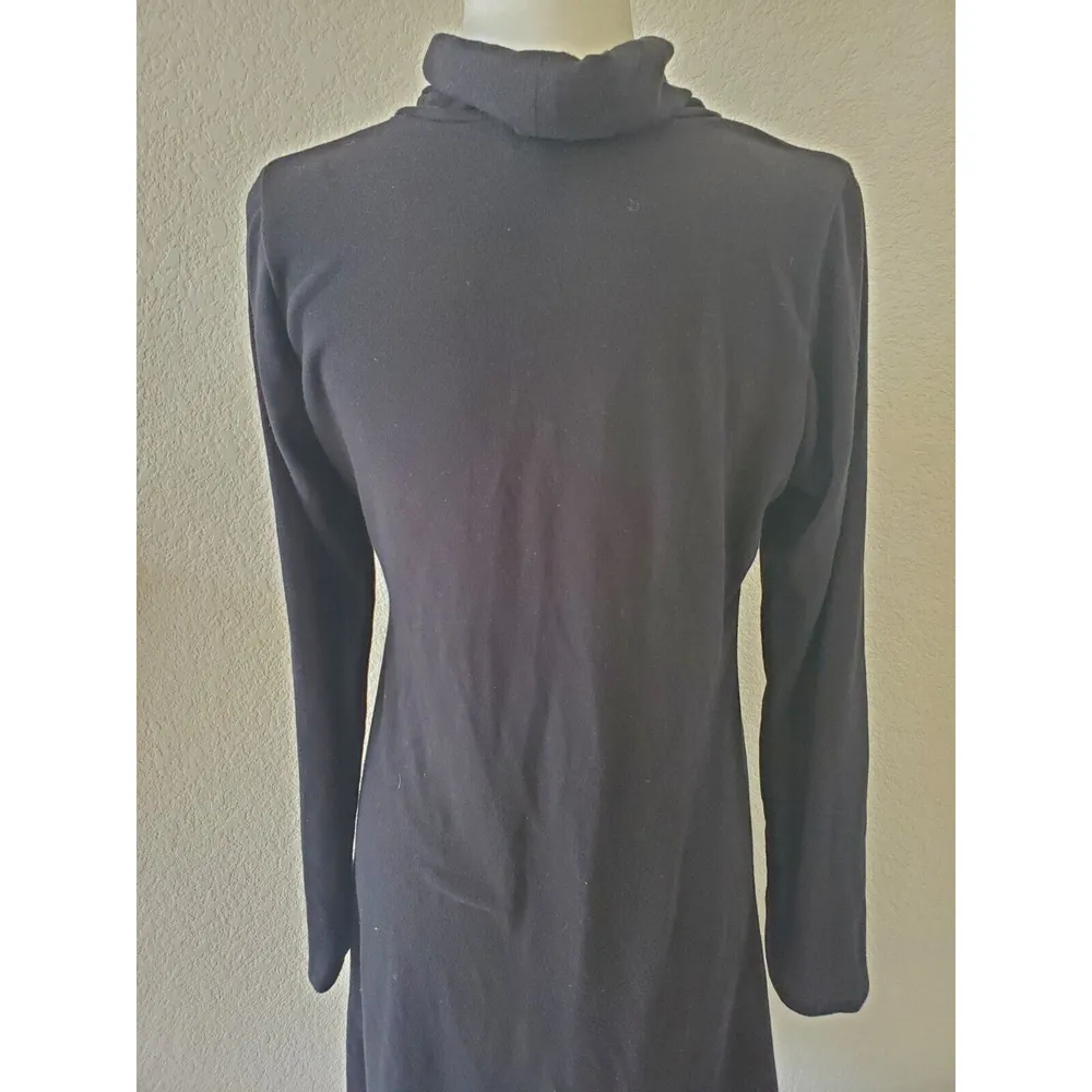 Karen Kane Black Long Sleeve Flared Hem Cowl Neck Stretch Mid Length Dre… - Image 5