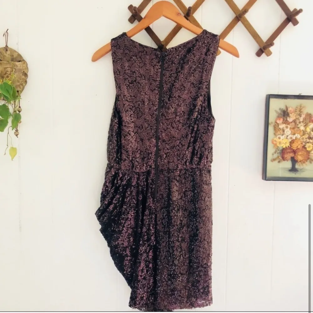 Sequin Brown Valerie Draped Dress size 8 - Image 5