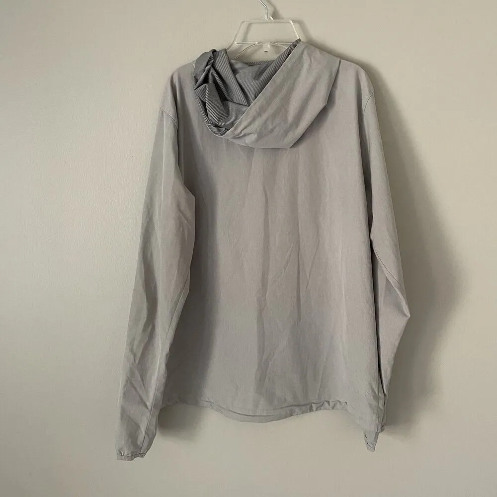 Vuori Size L Gray Outdoor Trainer Shell Women’s Jacket Full Zip Hoodie - Image 7