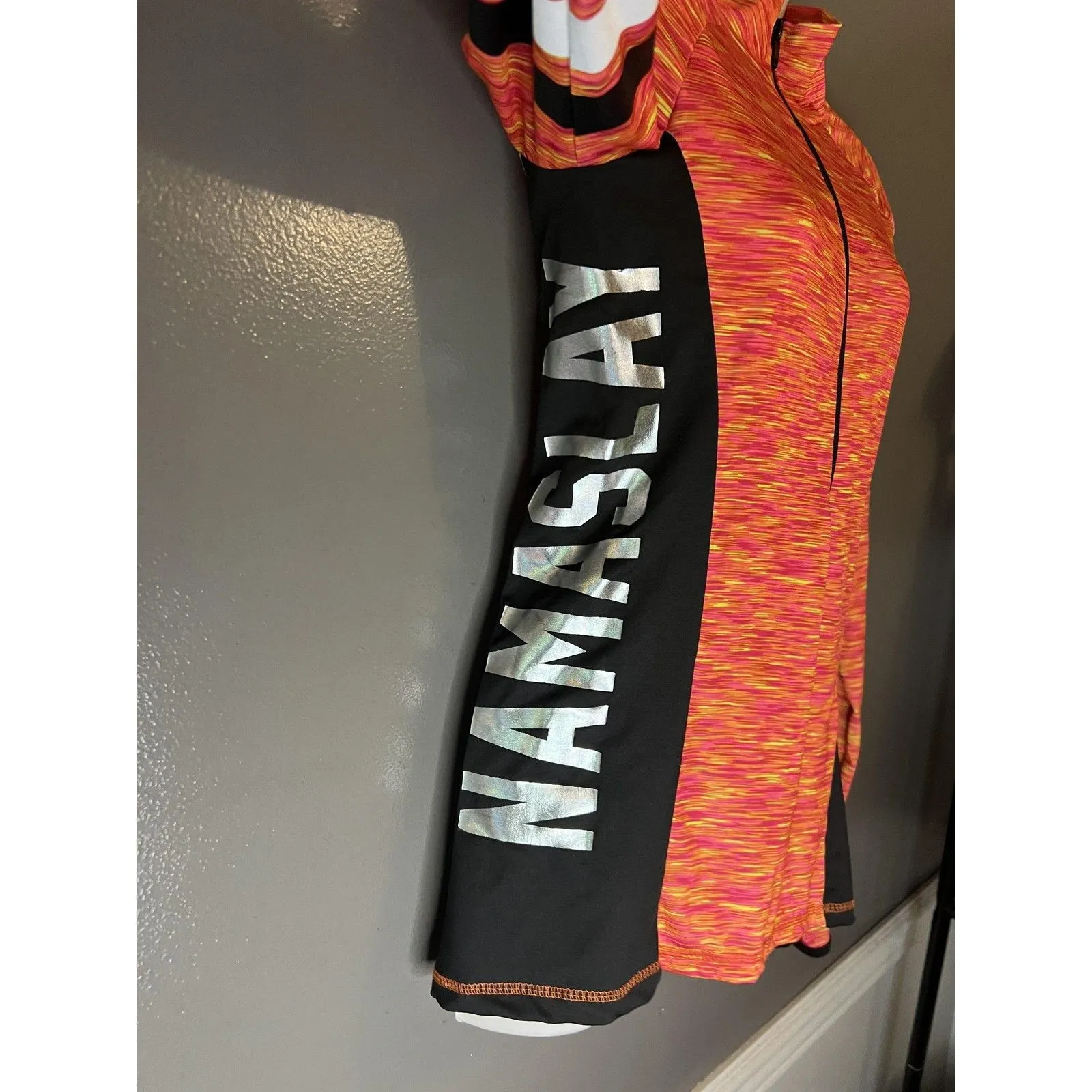 90 Degree by Reflex Pullover Womens Small Space Dye Quarter Zip Namaslay Running Pink - Image 4