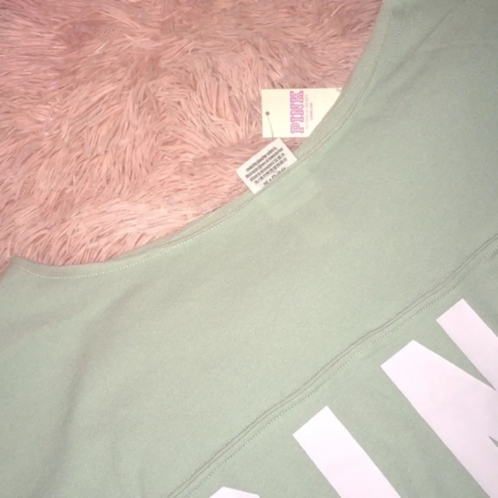 New Victoria’s Secret Pink Soft Logo Print Oversized Short Sleeve Lounge Tee - Image 3