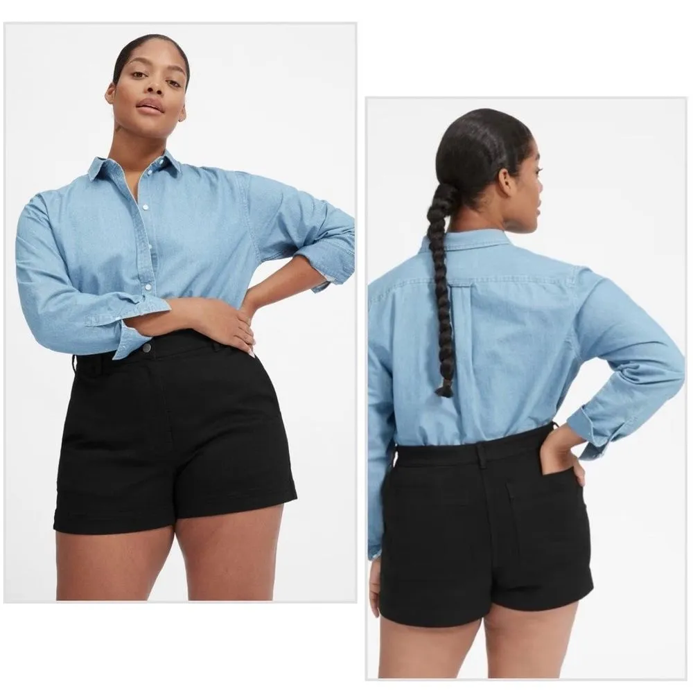 Everlane  The Cotton Twill Shorts in Black - Image 2