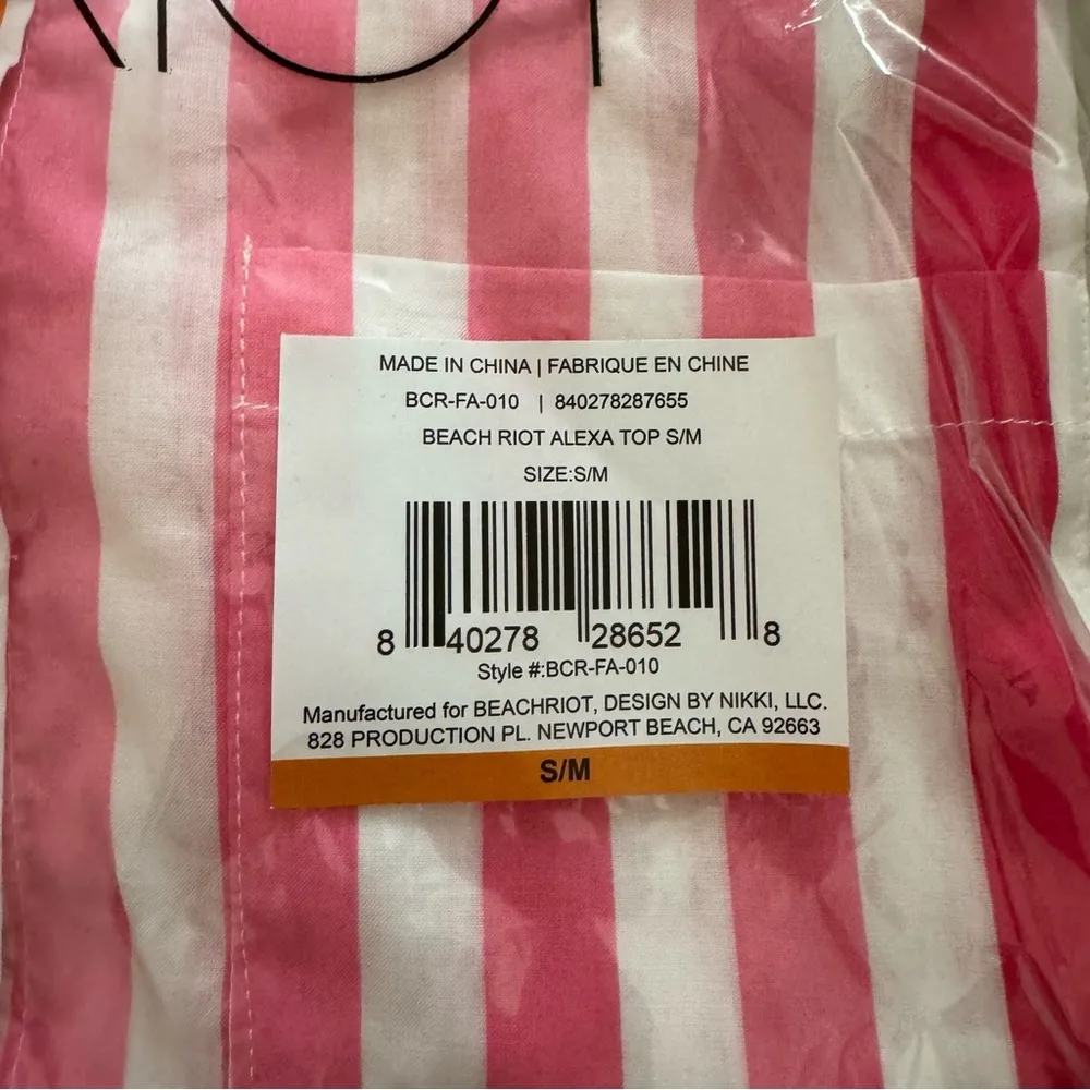 Beach Riot S/M Alexa Stripe Coverup Button Down - Image 7