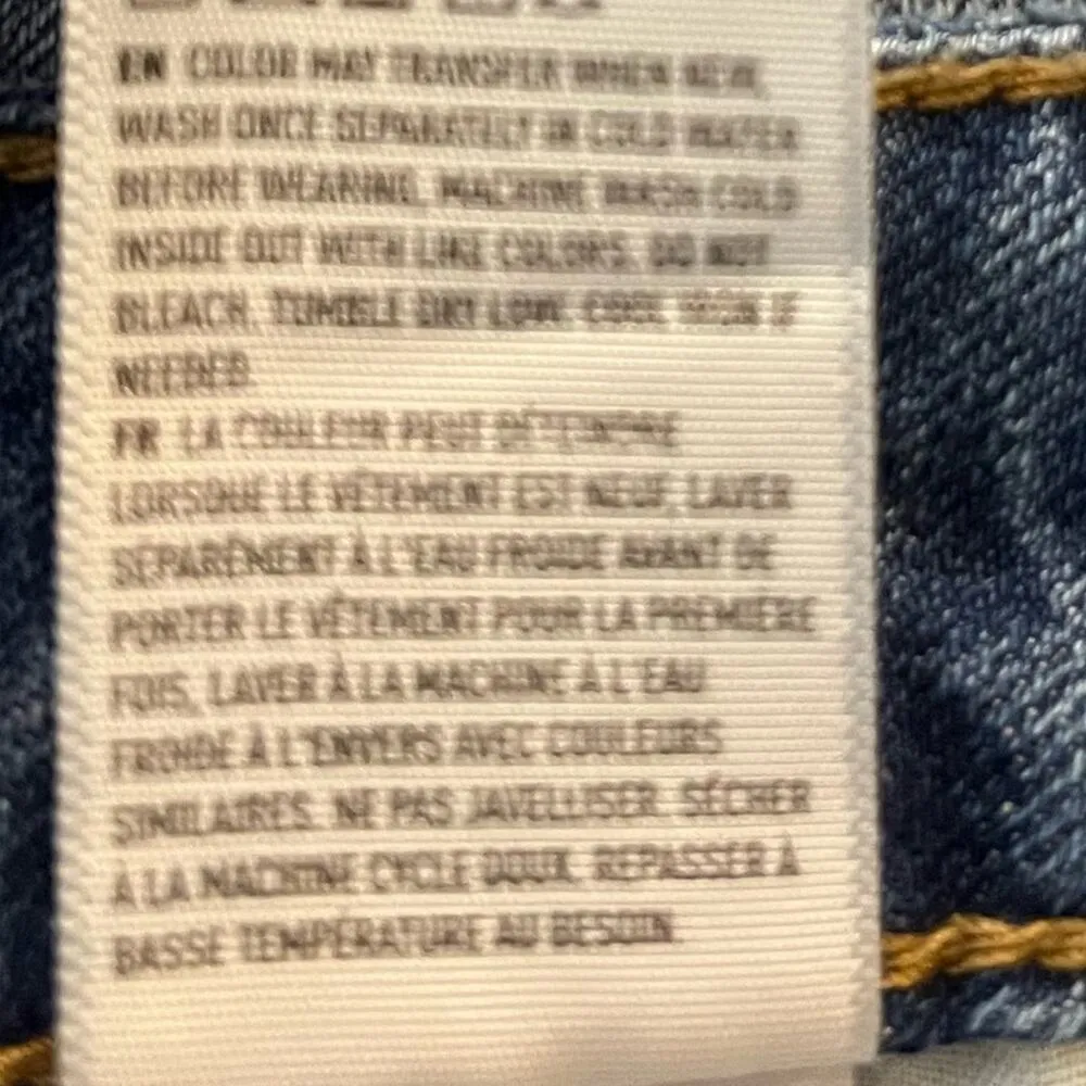 American Eagle Denim Jean Mini Skirt Distressed Raw Hem Cotton Women’s Size 12 - Image 8