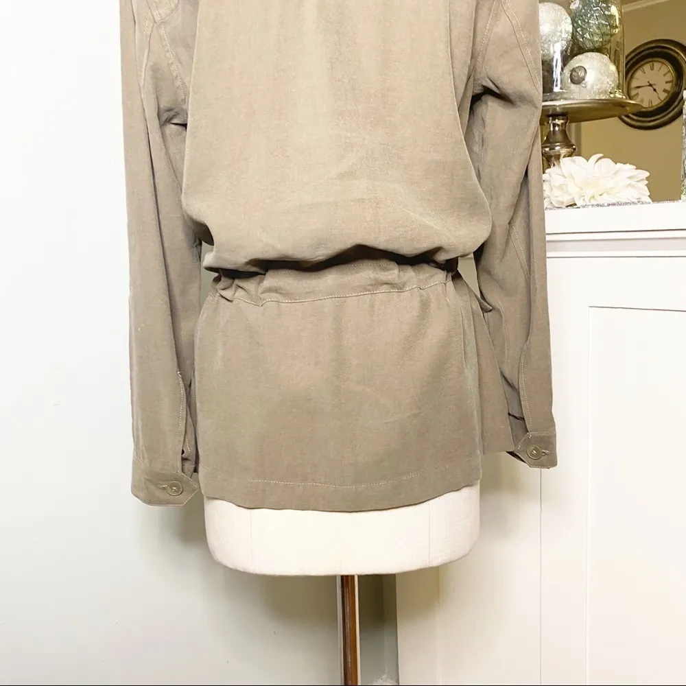 Max Studios Olive Green Soft Twill Utility Jacket Small - Image 8