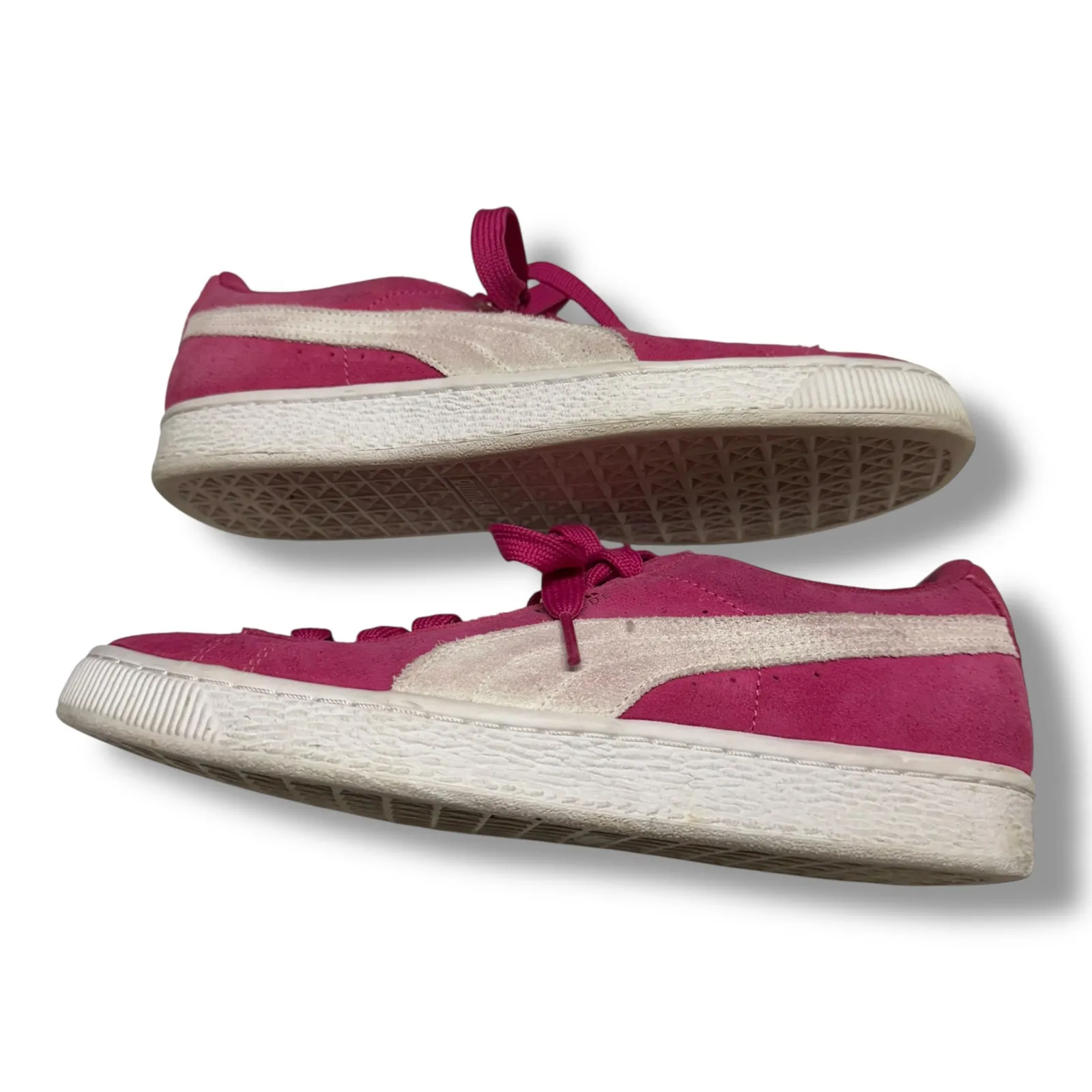 Puma Womens Suede Pink Fuchsia Purple Low Top Shoes Size‎ 8.5 355462 38 - Image 4