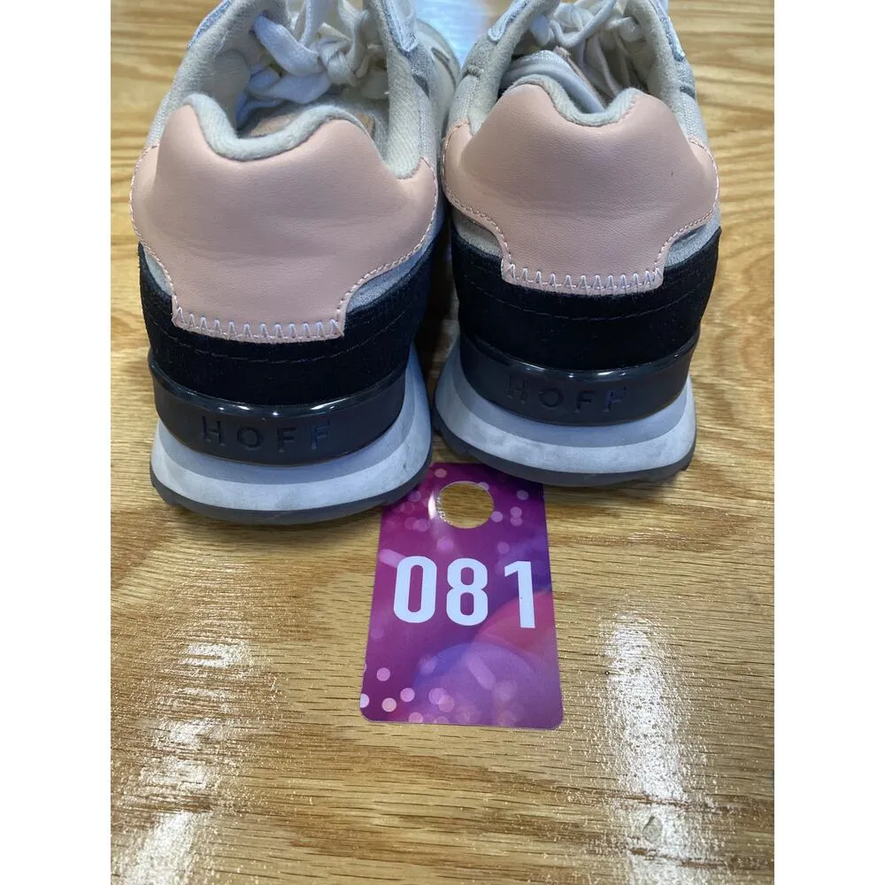 Hoff Sneakers Women's 8 Taupe Pink Lace Up Low Top Running Athletic Shoes - Image 4