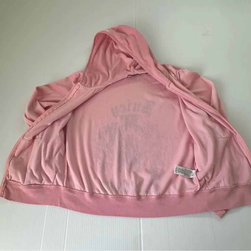 Juicy Couture Vintage Y2K Pink Velour Hoodie, L - Image 10