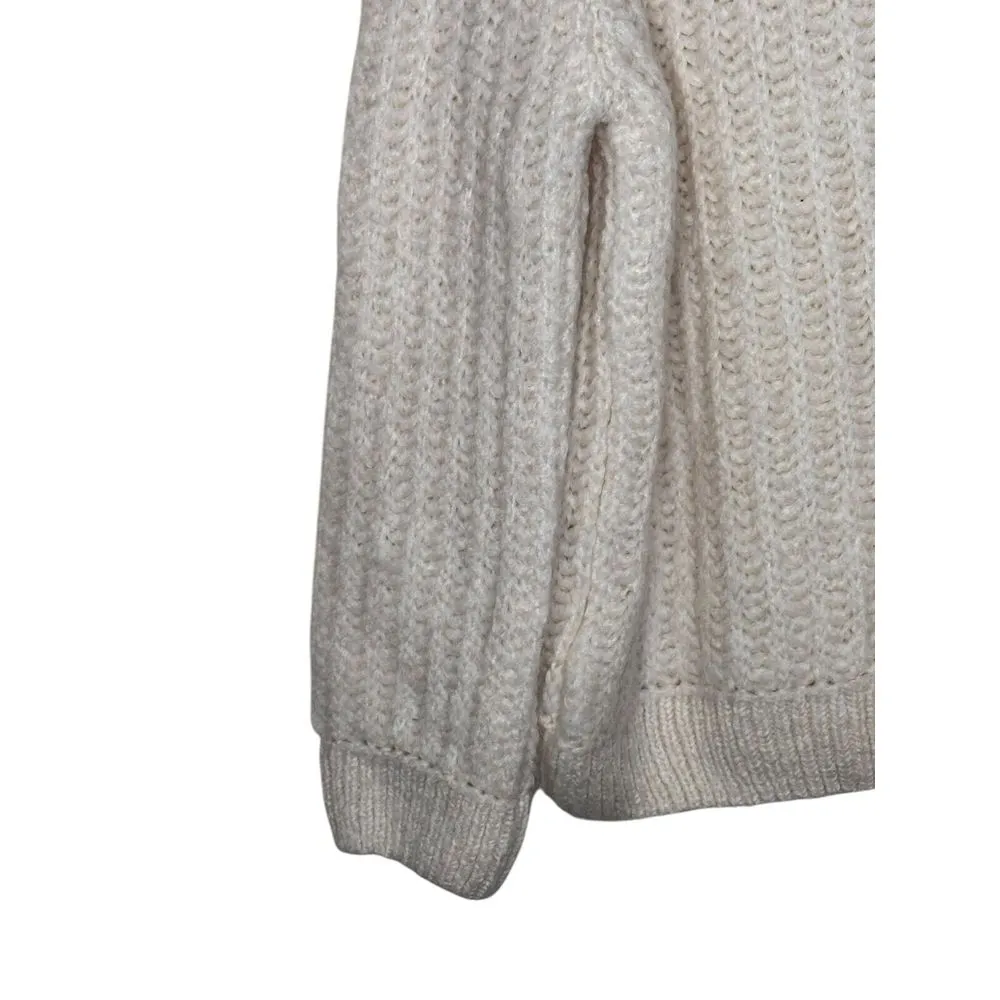 Zara Women's Sweater Shawl Chunky Snap Buttons Long Sleeve Cream Sz.‎ 13-14 - Image 7