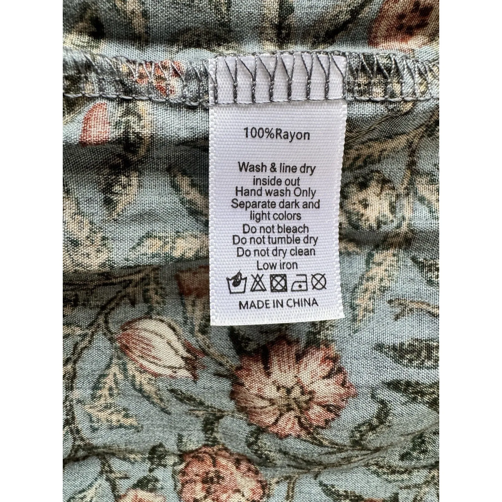 NWT Joyfolie Mia Joy Cala Maxi Skirt Teal Vine Print Size Small Blue - Image 8