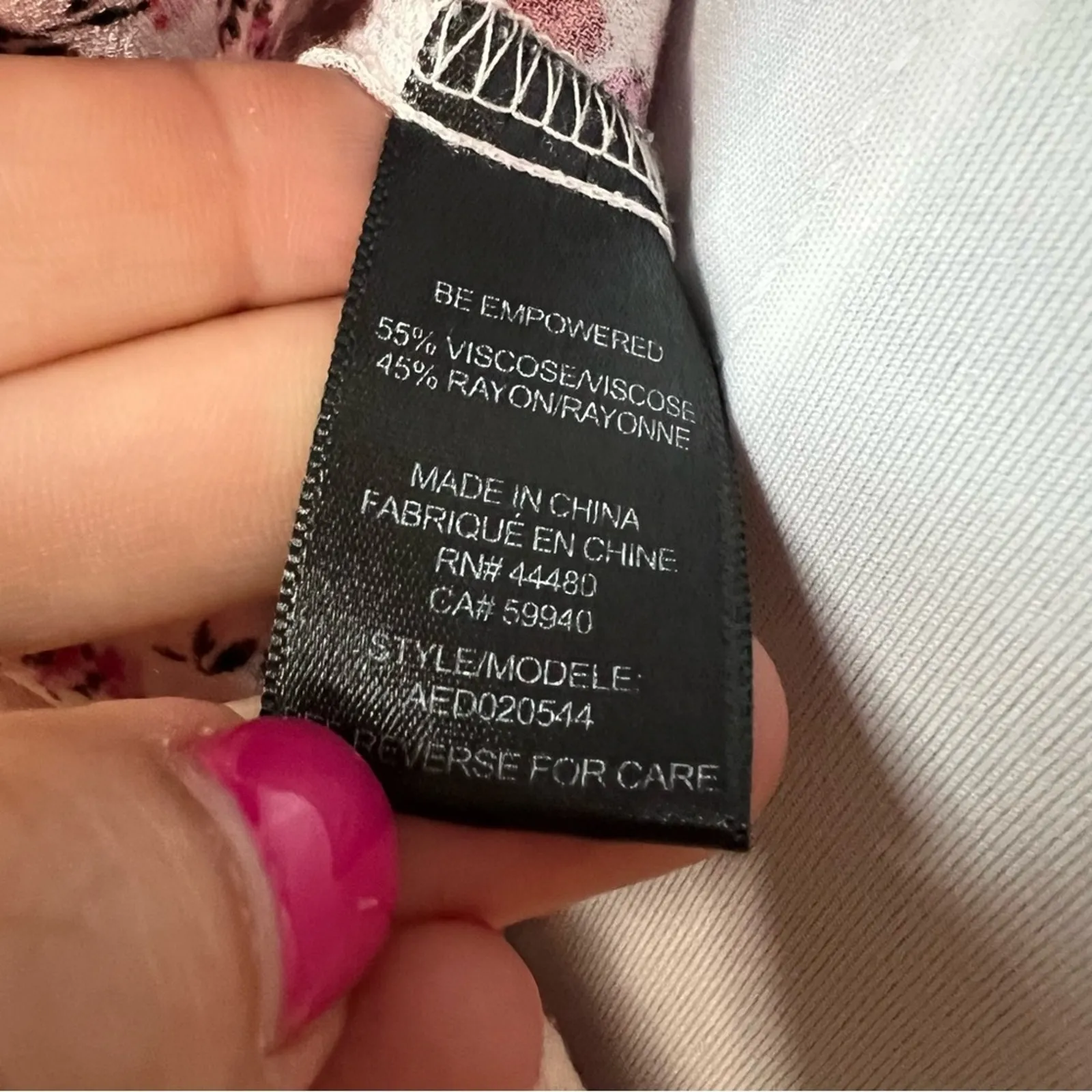 AFRM Monna Pink Floral Long Sleeve Cutout Flounce Hemline Mini Dress SMALL - Image 12