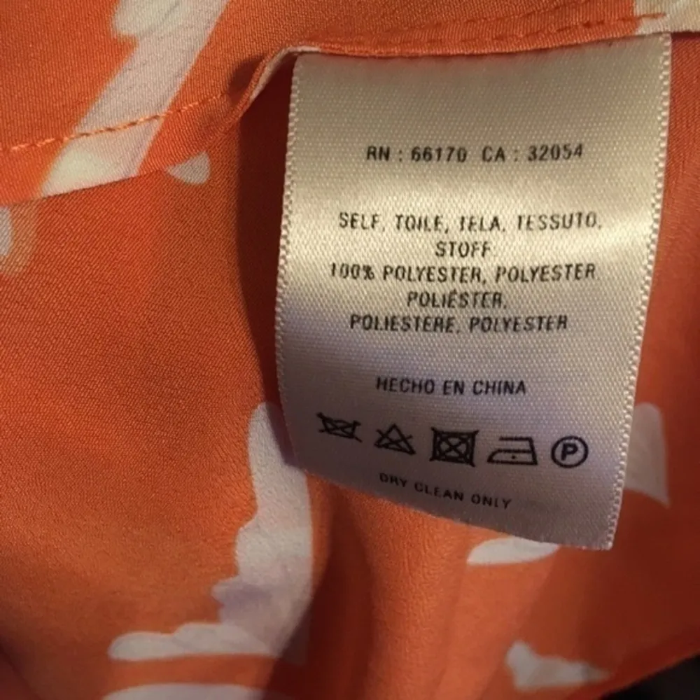 Leifsdottir Scattered Wings Orange Asymmetrical Drape Hi-Low Skirt - Image 5