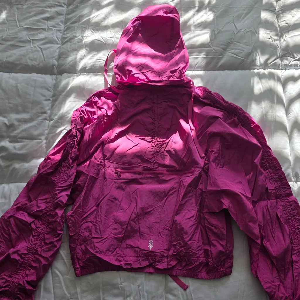 Free People Ruched Out Packable Jacket L - Image 7