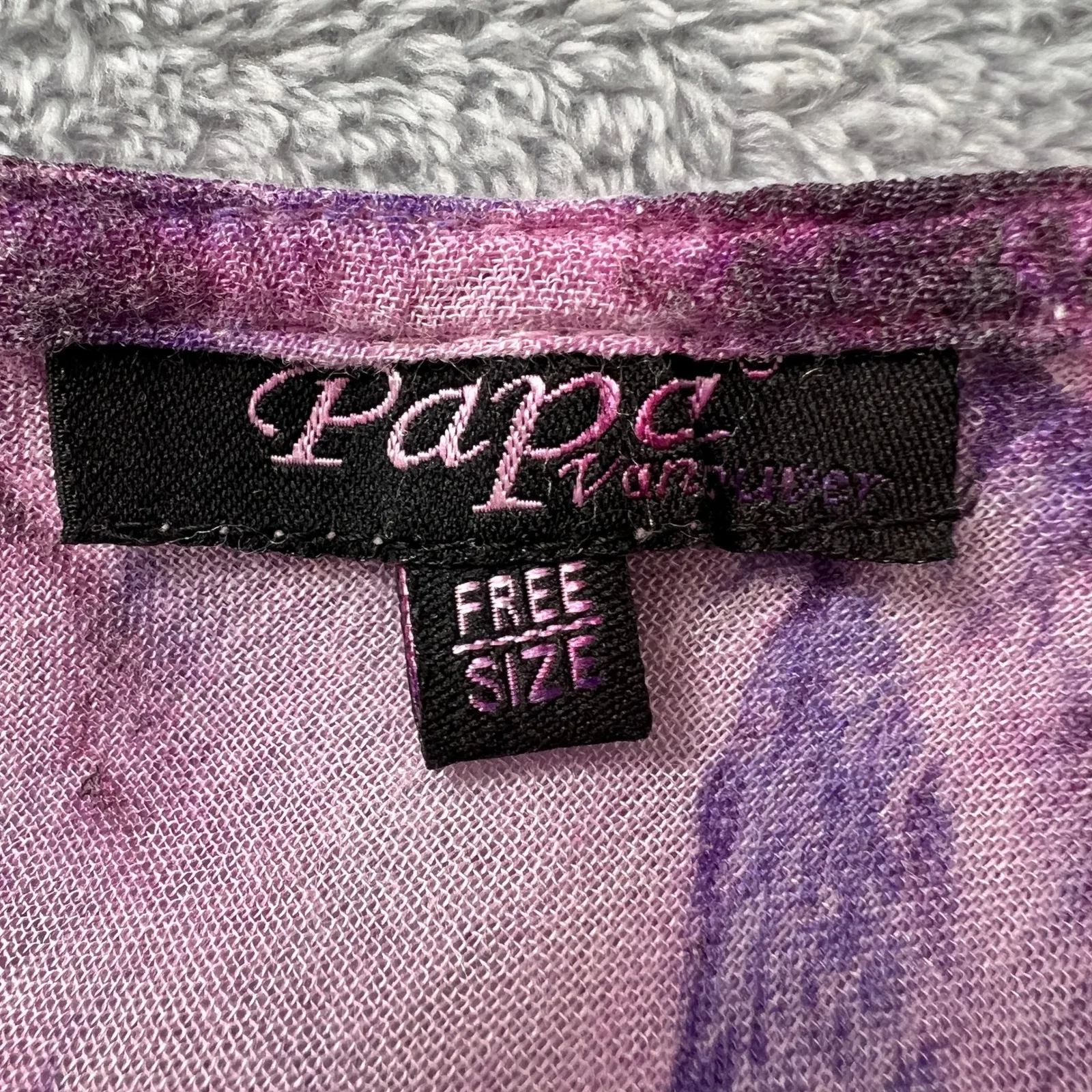 Papa Vancouver Boho Handkerchief Hem Dress Purple‎ Crinkle Rayon Free Size India Purple Size M - Image 5