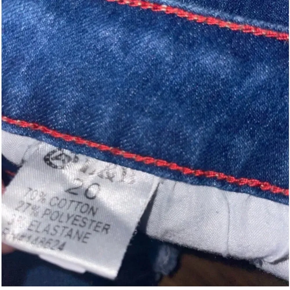 L&B Women's Jeans plus Size 20 Blue Denim Animal Print Patch Cuffs pant leopard - Image 11