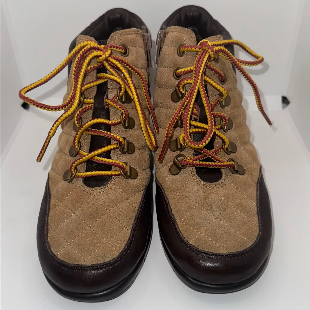 Aerosoles Quilted Suede & Leather Ankle Boots Bootie Stitch N Turn Women’s 6 - Image 5