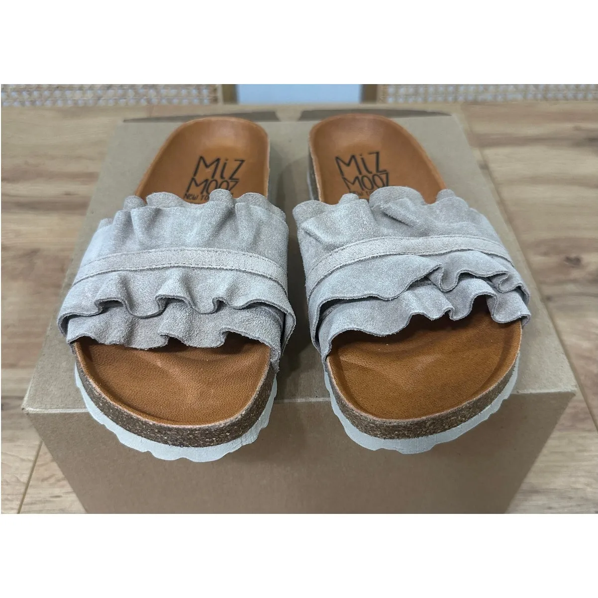 Miz Mooz Rocio Sandals Tan Suede Leather Upper Size 6.5/7 US 37 EU NWOB Vacation - Image 6