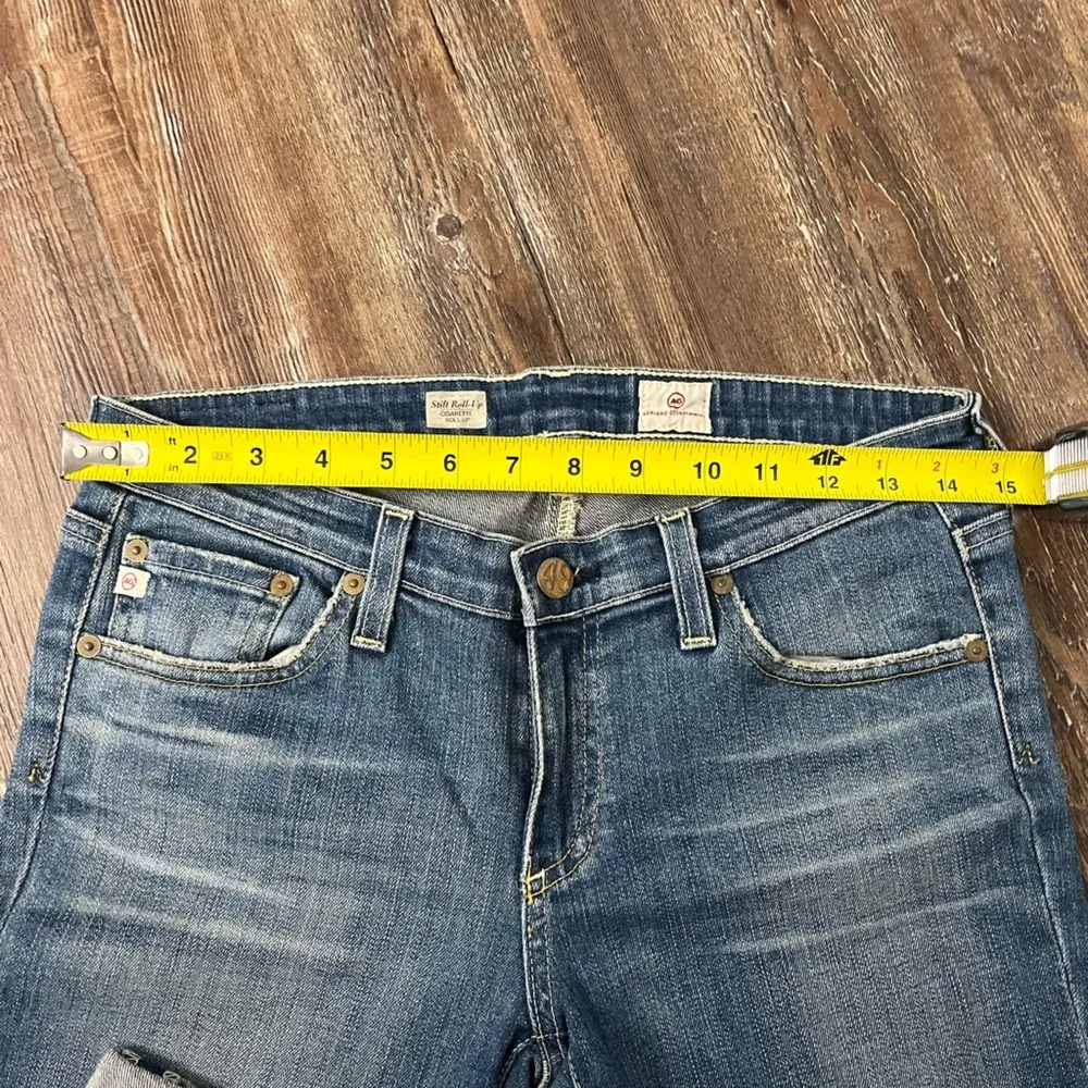 Adriano Goldschmied AG Cigarette Stilt Rollup Denim Jeans Size 28R - Image 6