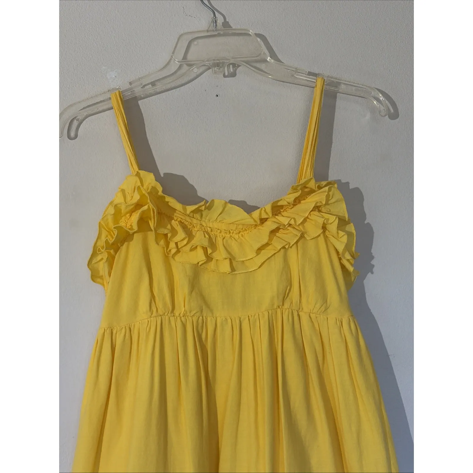 Candies Yellow Y2K Ruffle Embroidery Eyelet Trim Sundress Sleeveless‎ Dress 3 Size undefined - Image 2