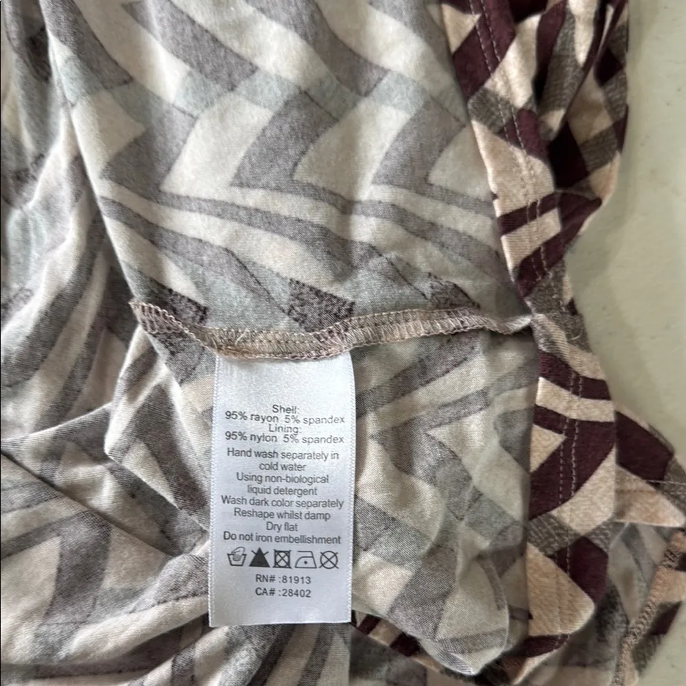 plenty by Tracy Reese Elegant Chevron Dress Brown - Image 6