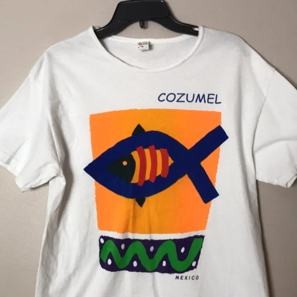 Vintage Miro Cozumel Mexico white vacation location T - Image 2