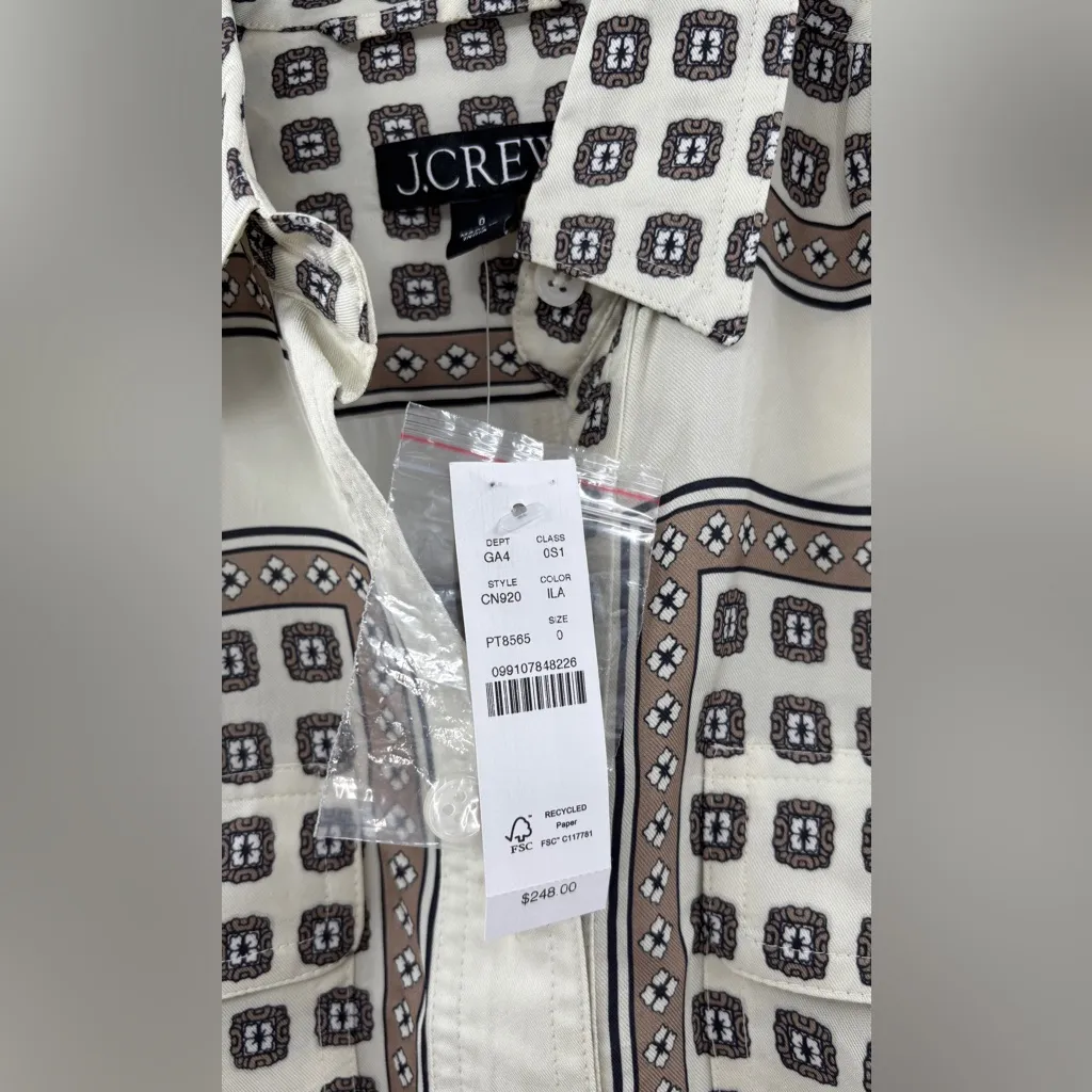 J.Crew Tie-waist shirt-dress in foulard print - Image 6