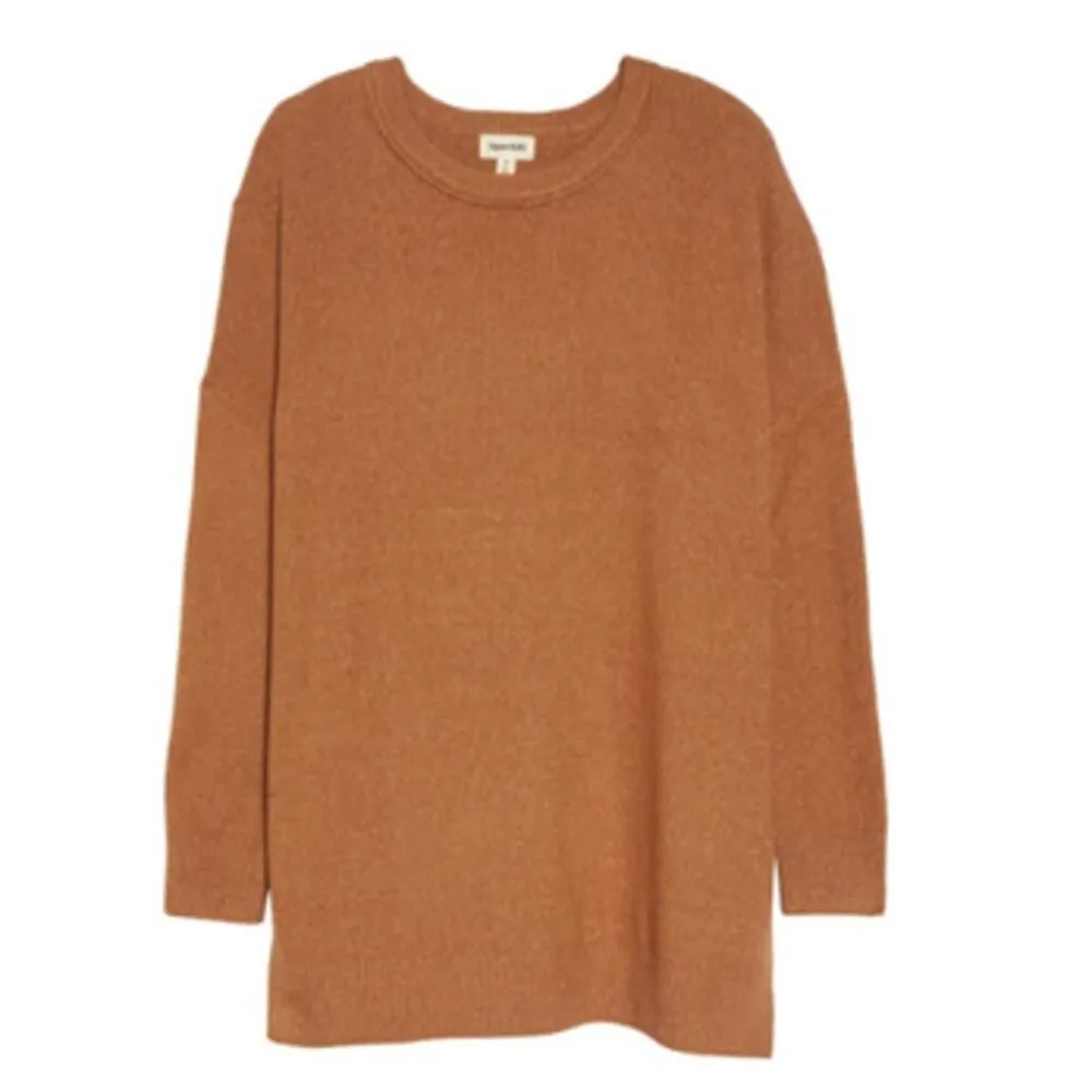 Open Edit Sweater Women's Size Large Brown Asymmetric Side Slit Hem Tunic NWT - Image 11