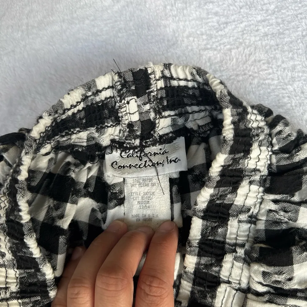 Vintage California connection, Inc Black and White Checkered A - Image 2