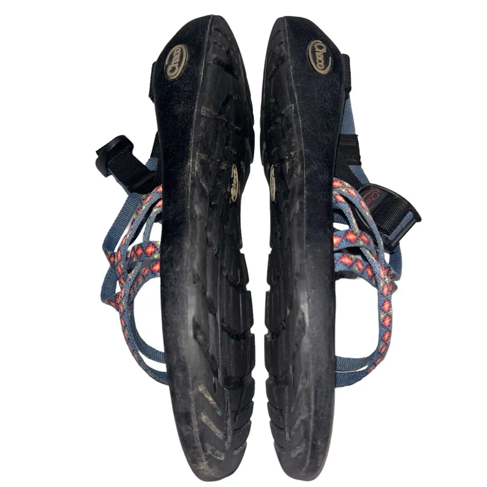 Women’s Blue Navajo Print Chaco ZX1 Classic Strappy Sandals size 9 - Image 3