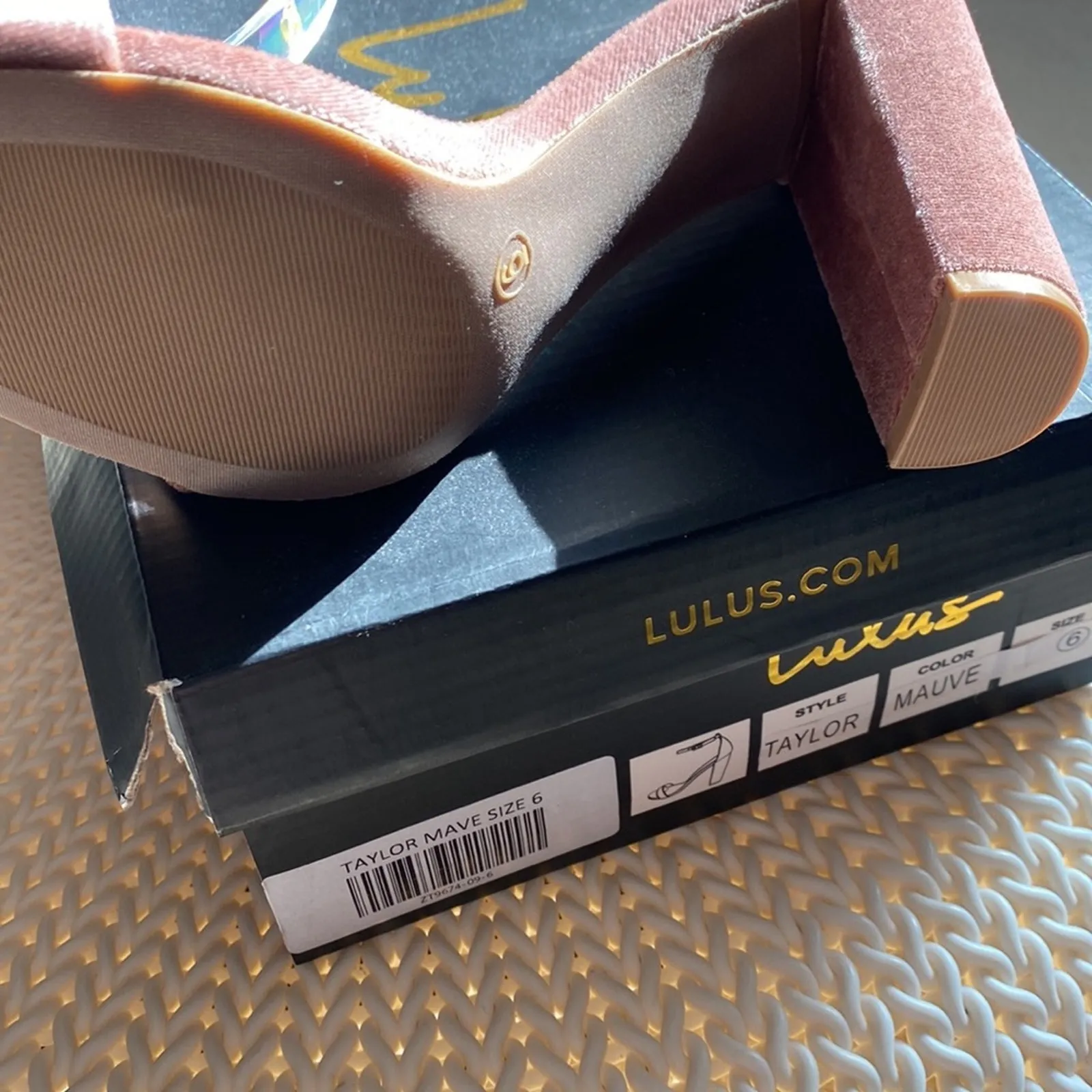 Lulus Taylor Heels Mauve Suede Size 6 - Image 3