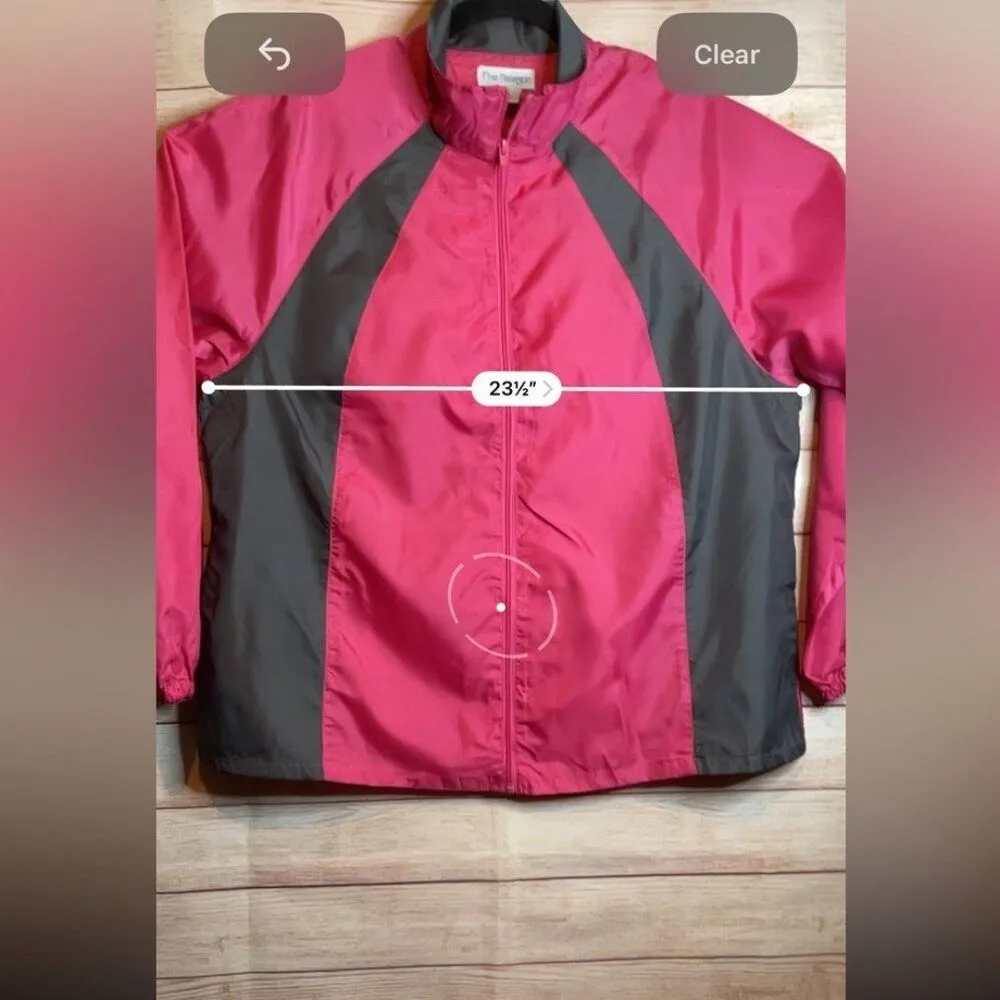The Paragon Long Sleeve Pink & Gray Windbreaker Size 1X jacket sweater - Image 11