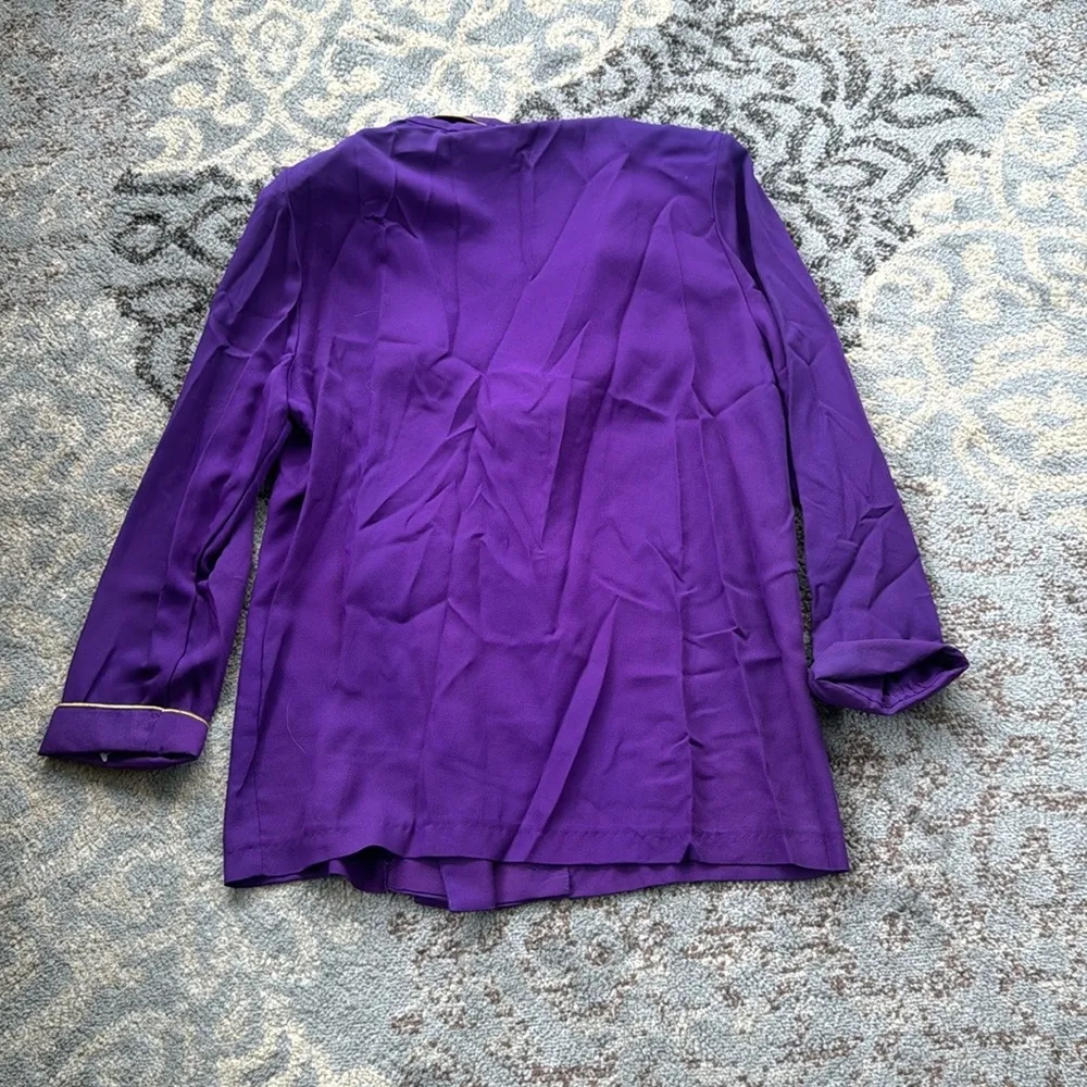 Vintage Items Double Breasted Button Pajama Set Purple 16 - Image 8