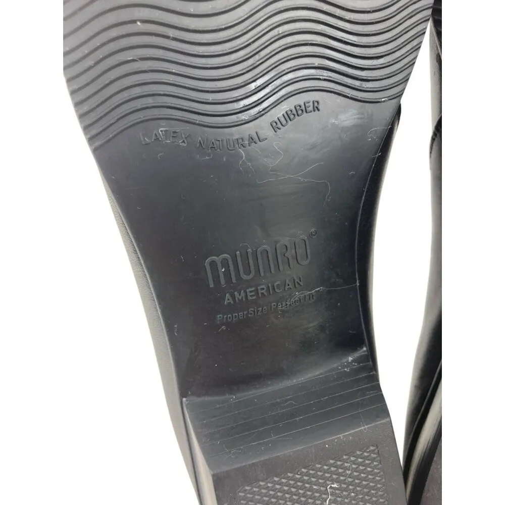 Munro American Comfort Shoes Womens Size 9N Black Leather Comfort Slip On Luxury - Image 15