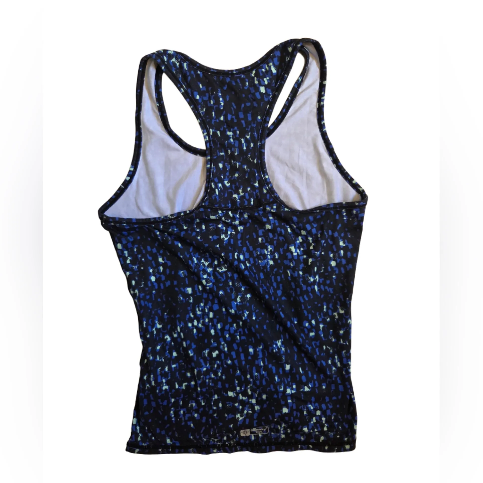 Superdry Sport Black and Blue Tank - Image 2