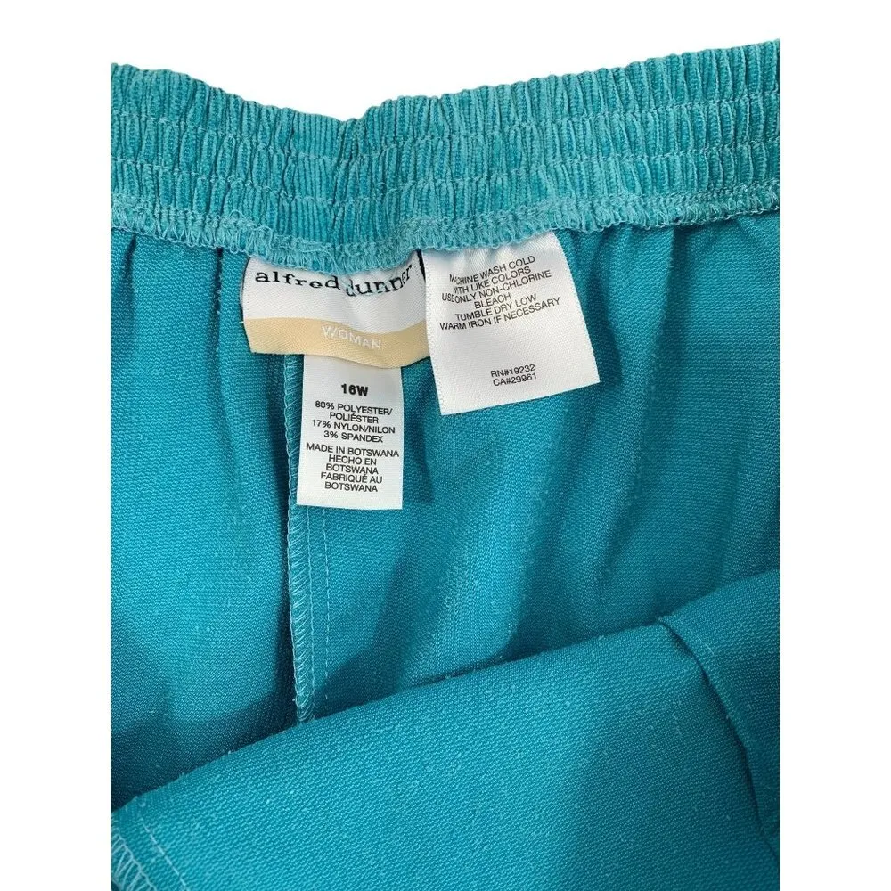 Alfred Dunner Women's Grand Canyon Auqa Corduroy Dress Pants - Image 3