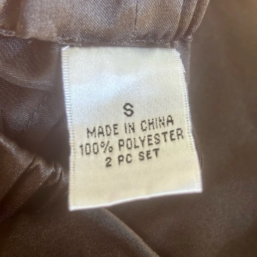 Ivy & Annabell Intimates Black Satin Pajama Set Women’s Size S Top/Bottom Set - Image 7