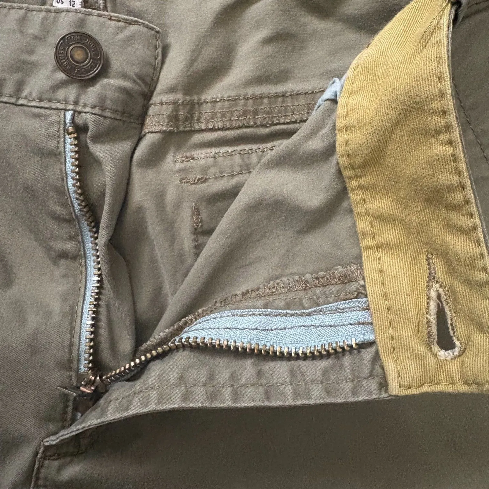 Joules‎ Hester Tapered Leg Cargo Pants Antler Olive Green Y2K Grunge US Size 12 - Image 5