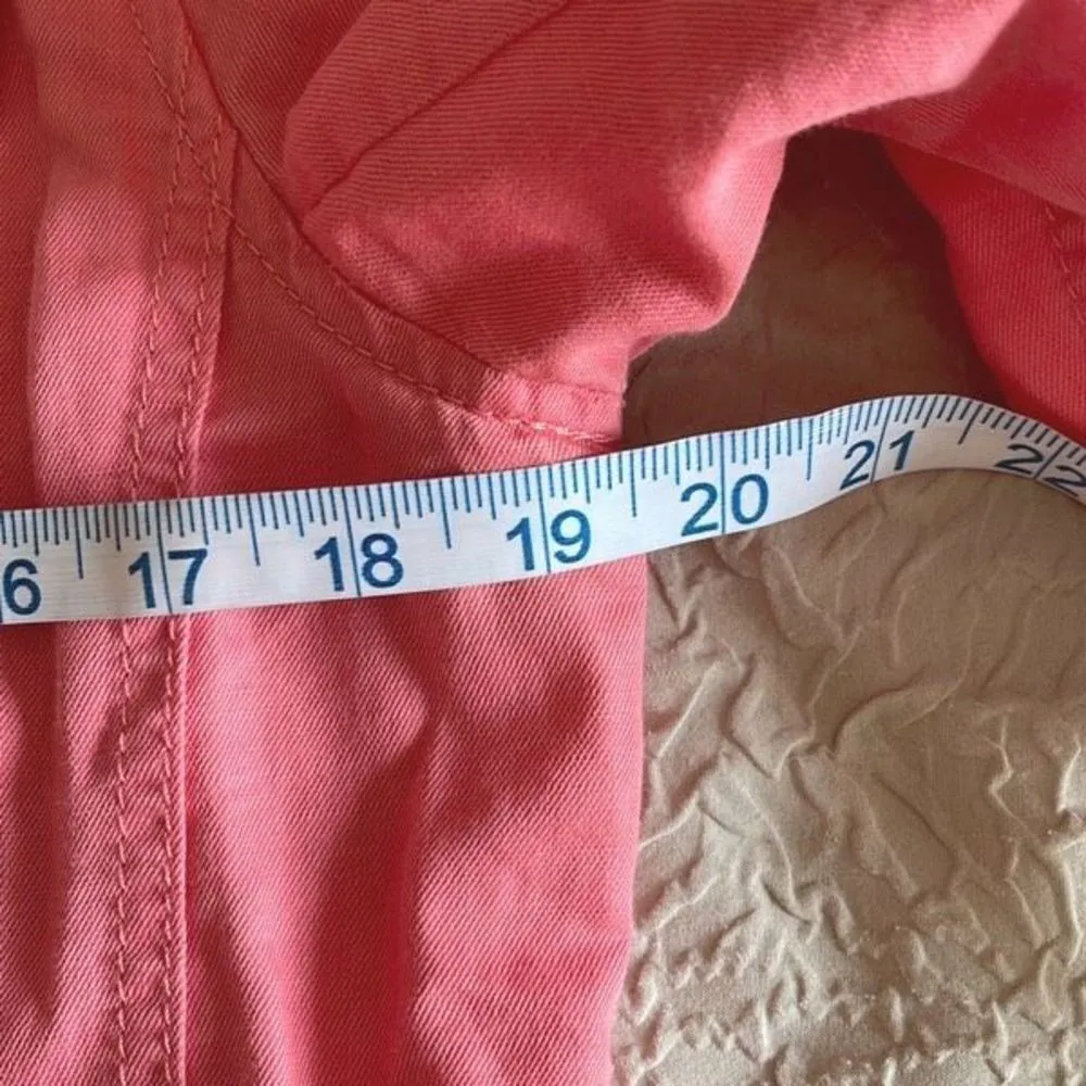 Talbots Womens Full Zip Blazer Jacket Linen Blend Lightweight Pink Medium Petite - Image 11