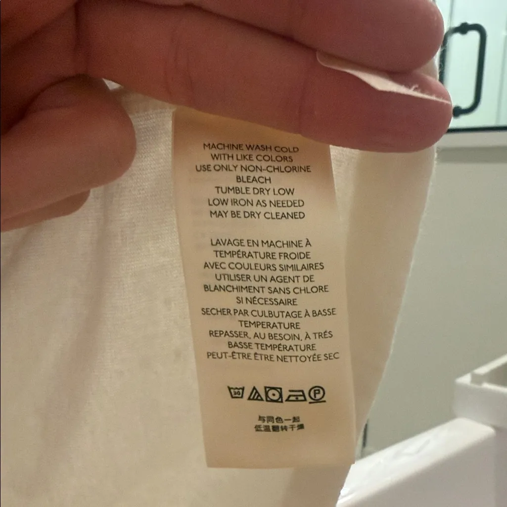 Free People Kitty Tee Ivory Cropped Puff Sleeve Bow Front Cottagecore Top SZ XL! - Image 10