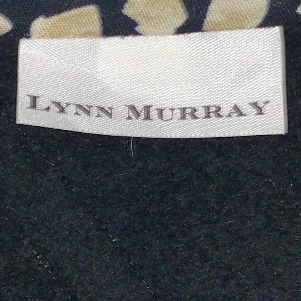 LYNN MURRAY WO SIZE SMALL 100% WOOL Colorful Geometric Patterned Jacket EUC Black - Image 3