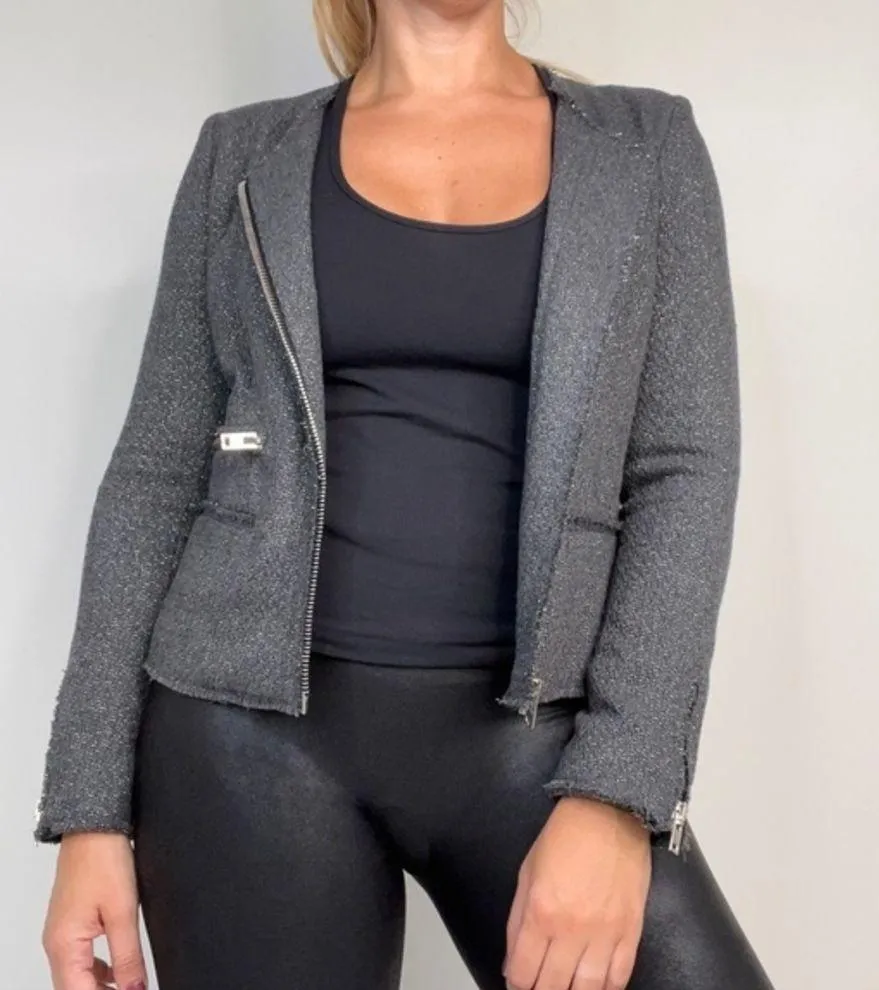 Iro Julienne Gray Raw hem Jacket - Image 82