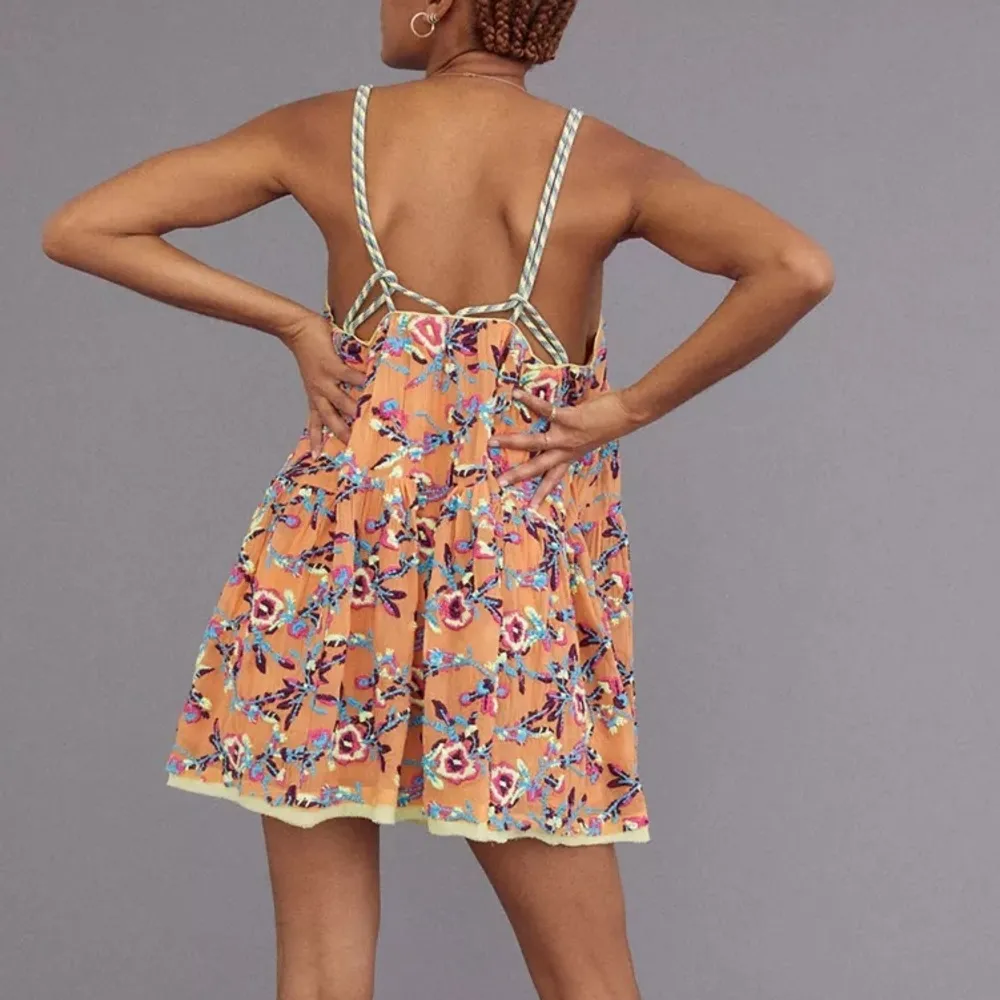 NWT Urban Outfitters Kimchi Blue Floral Baby doll Mini Dress Size XS - Image 4