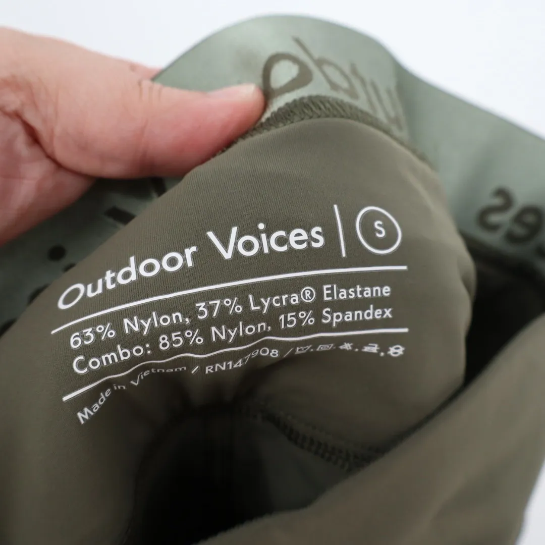 Outdoor Voices All Day Leggings Olive Green Pockets High Rise Workout Size S - Image 4