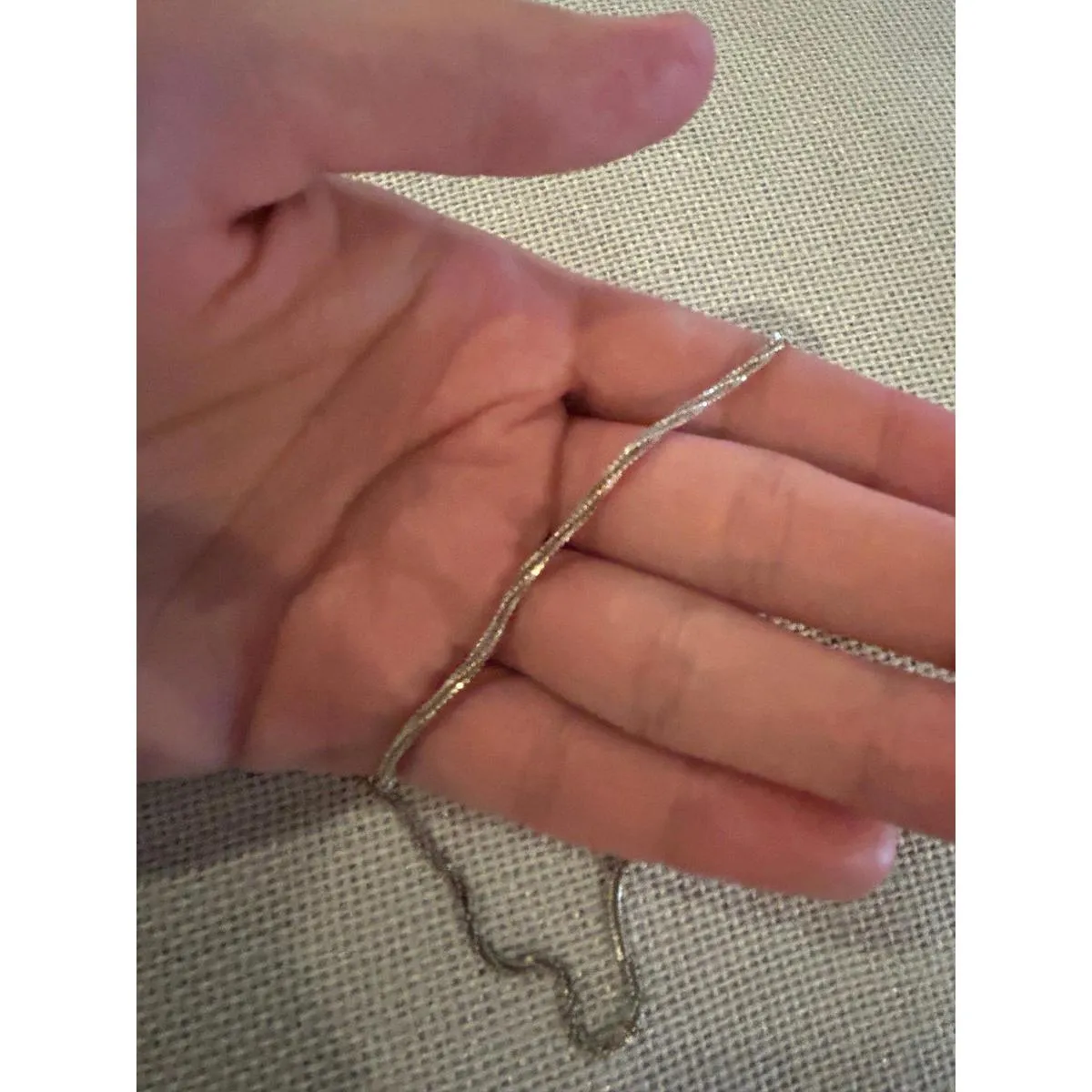 24 inch z114 necklace 925 sterling silver Italy Gray - Image 6