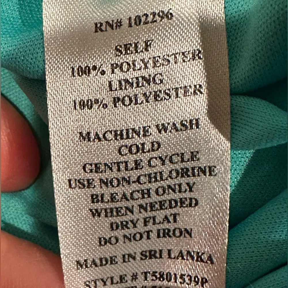 Connected Greens Blues Yellows Stripe Designs  Sleeveless V Neck Sz 14P. - Image 10