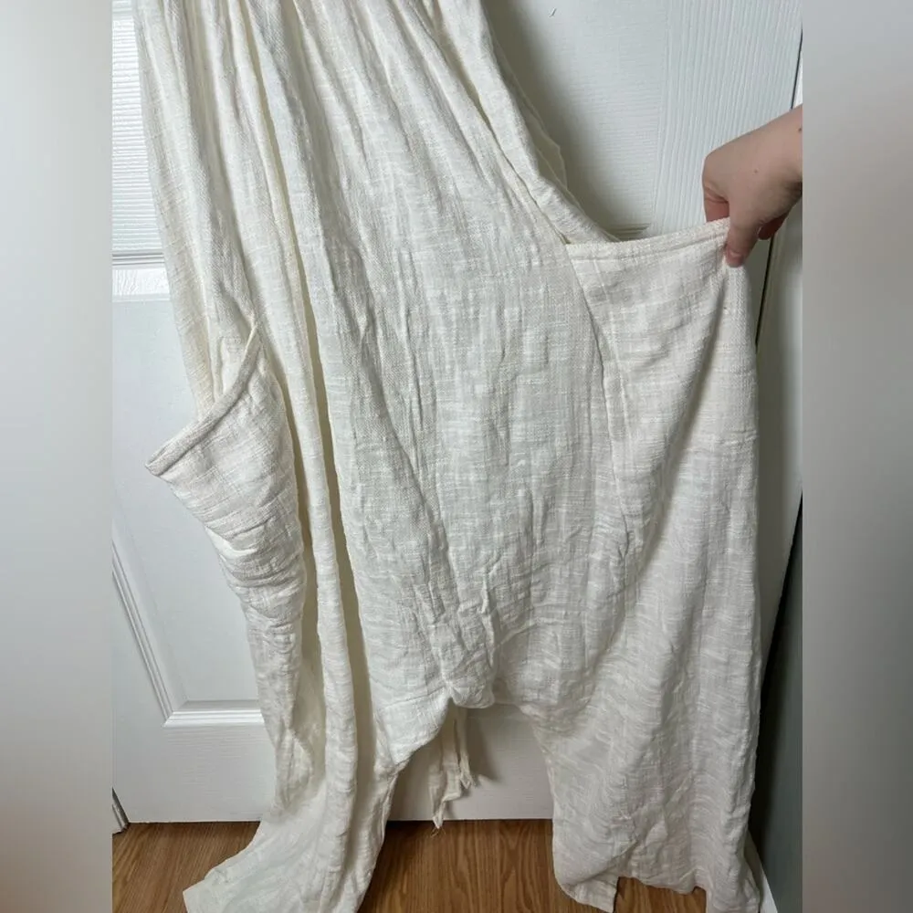 Free People Cotton Gauze Henriette Sleeveless Tie Waist Wide Leg Jumpsuit M - Image 9