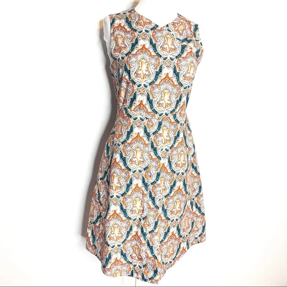 Carven sleeveless printed poplin dress Size 4 - Image 4