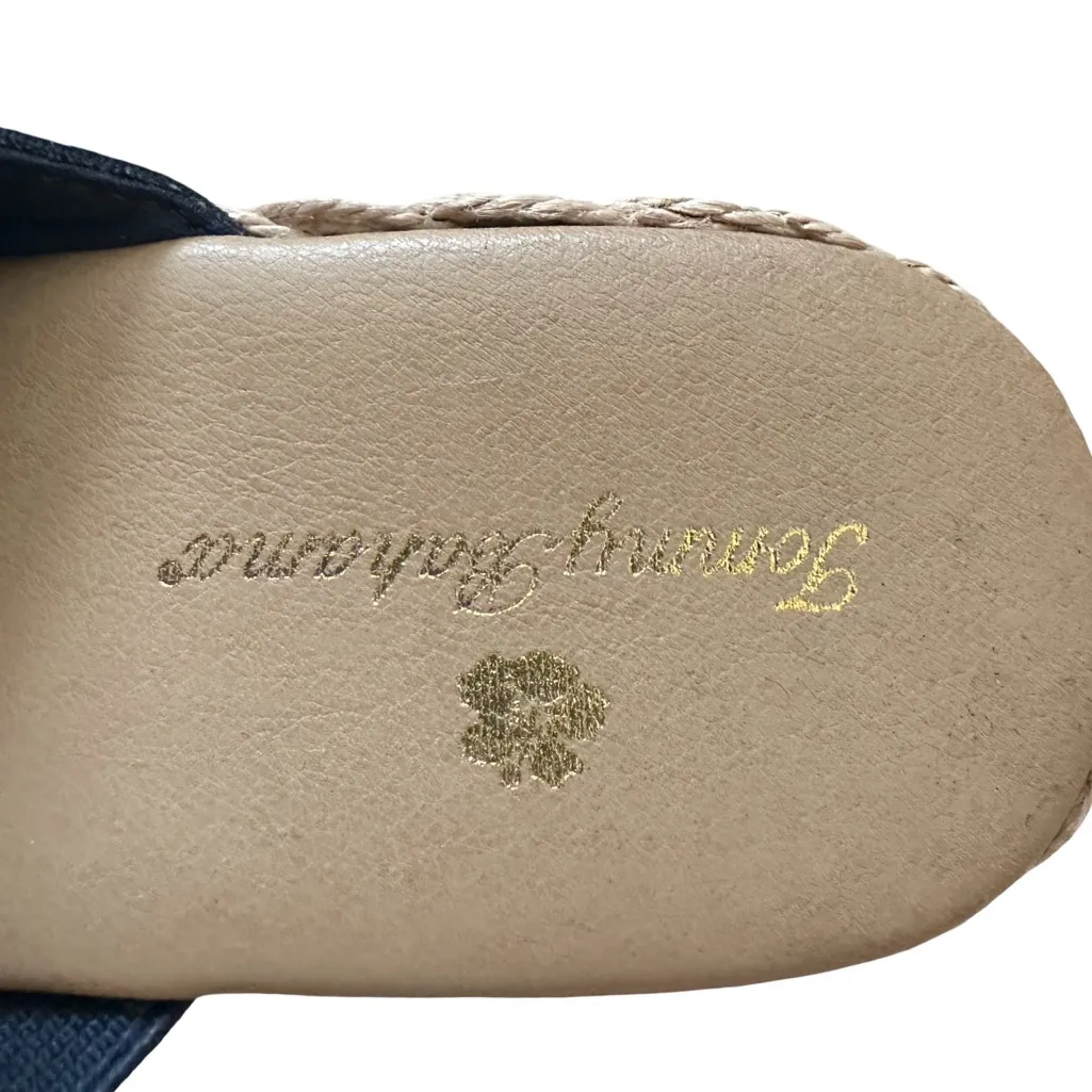 Tommy Bahama "Suzette" Navy Blue Espadrille Jute Wedge Open Toe Sandals - Image 5