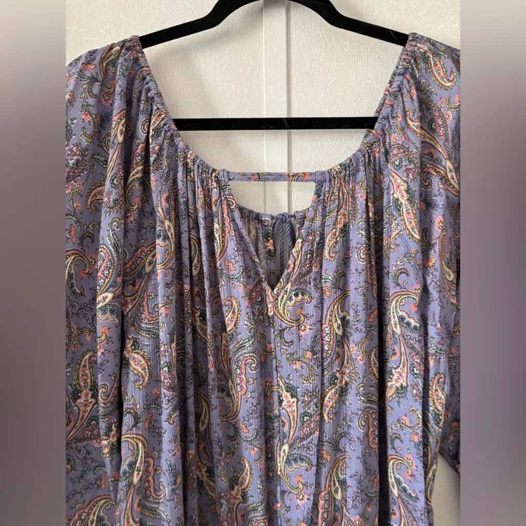 Denim & Supply Ralph Lauren purple floral 3/4 Sleeve mini dress Size L - Image 7